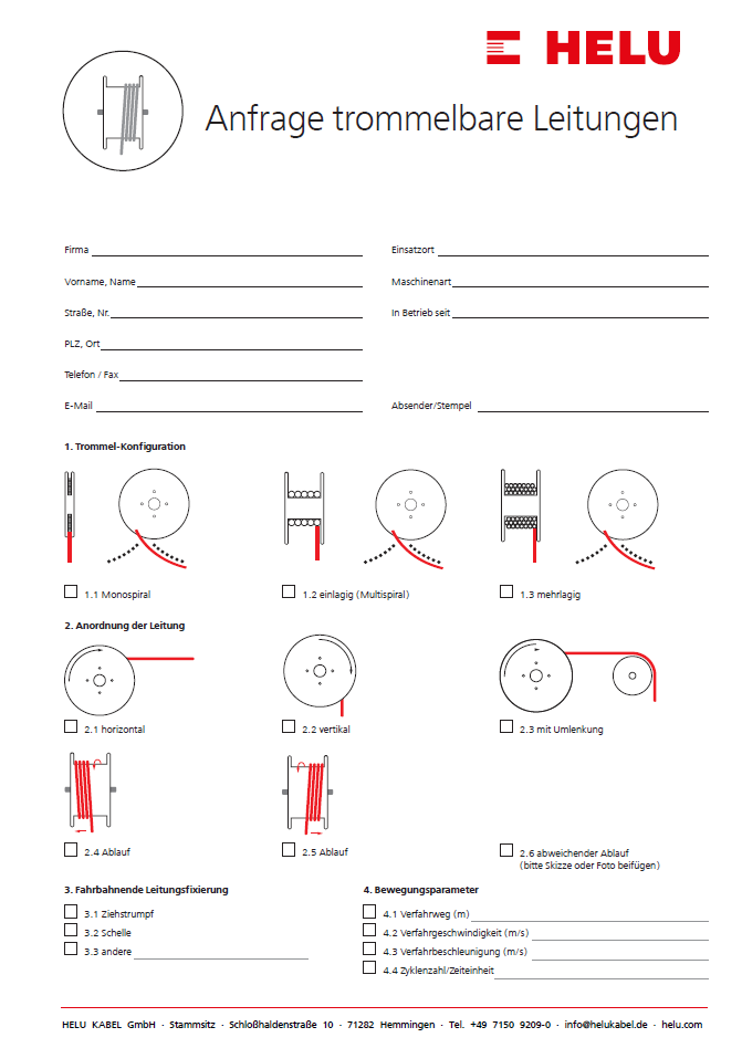 Anfrage trommelbare Leitungen