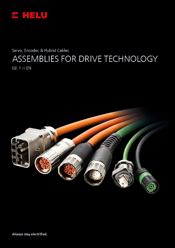 Assembled motor- and signal cables
