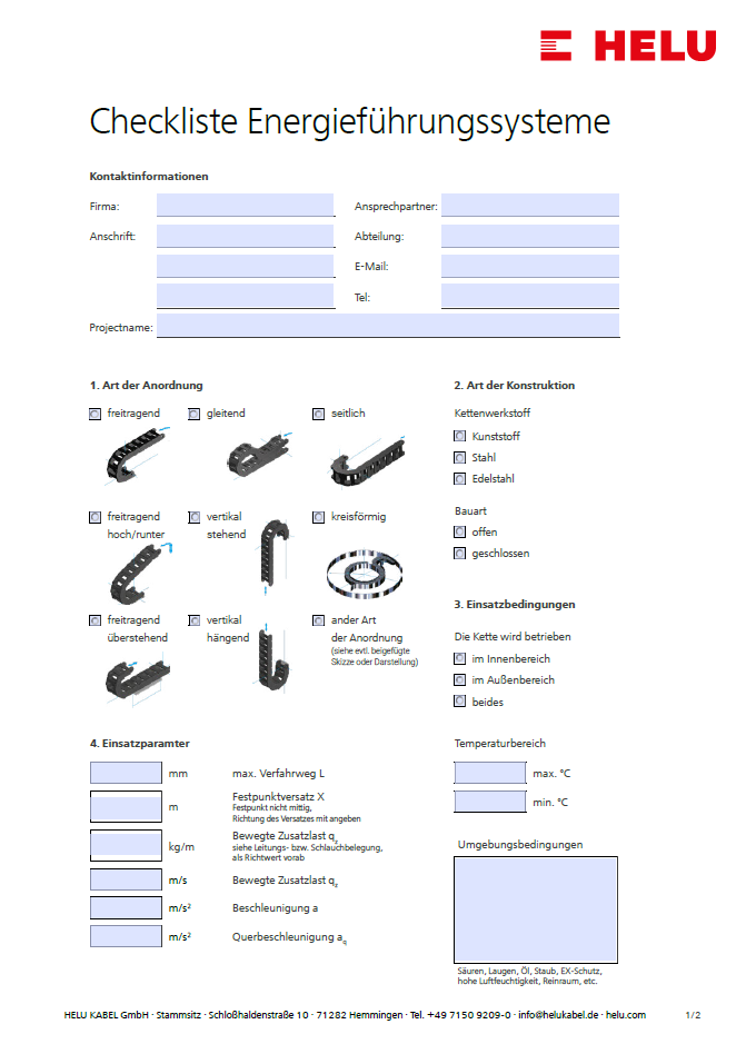 Erhebungsbogen für Energieführungsketten