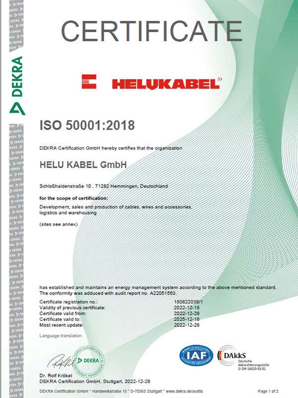 ISO 50001 - HELU KABEL GmbH