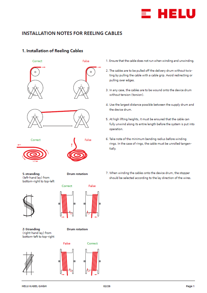 Montageanweisung trommelbare Leitungen