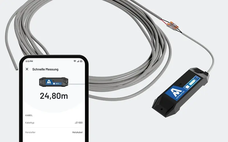 Aufmaster Längenmessgerät für die Kabel-Inventur