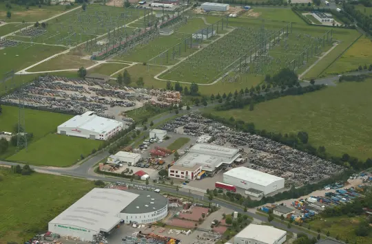 Vedere de sus a depozitului HELU din Berlin