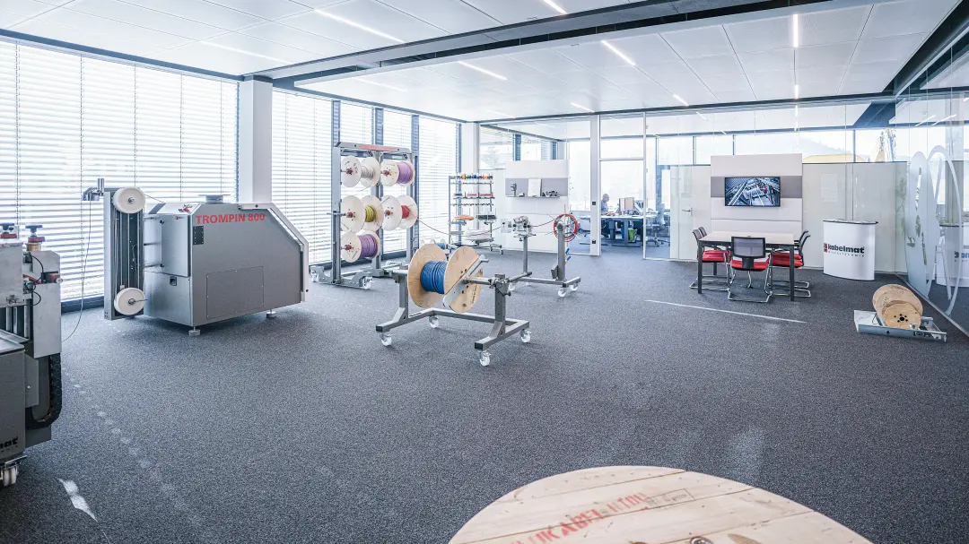 Kabelmat Showroom showing different products 