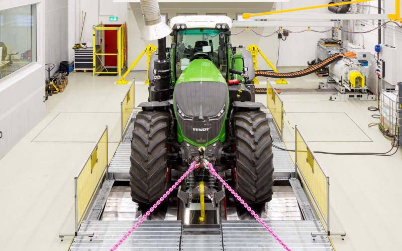 Tractor on the dynamometer