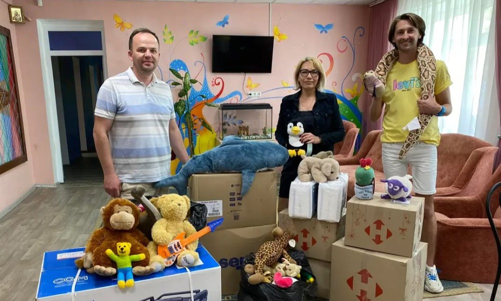 Kindergarten Mykolaiv mit seinen Spenden