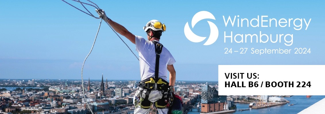 Banner for WindEnergy Fair in Hamburg 