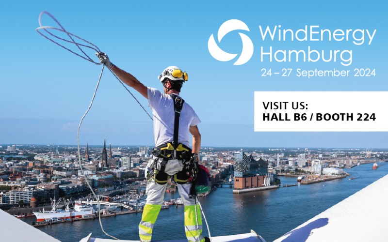 Banner for WindEnergy Fair in Hamburg 