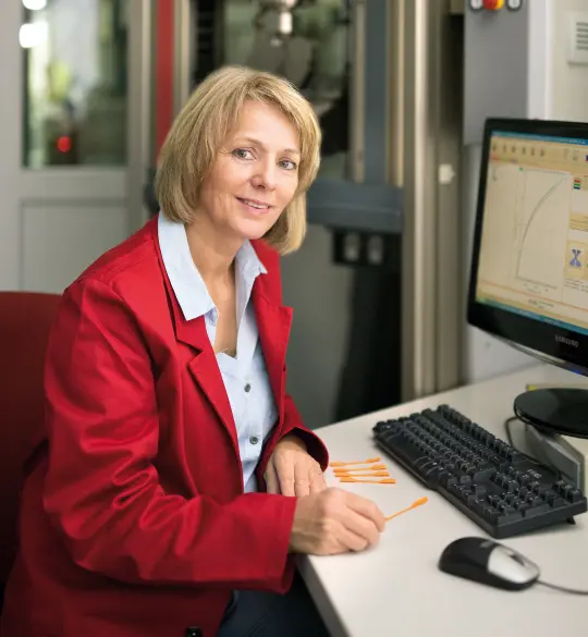 Gabriele Fußy at a table