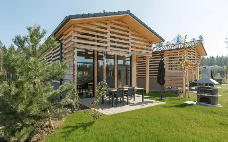 Exterior shot of holiday homes