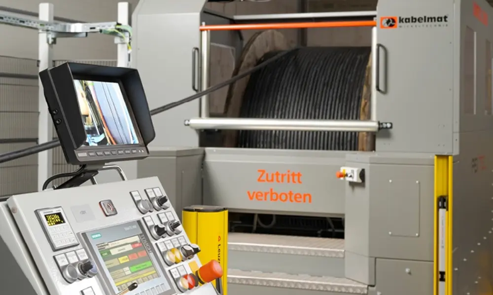 Touchpanel der Kabelwickel Maschine