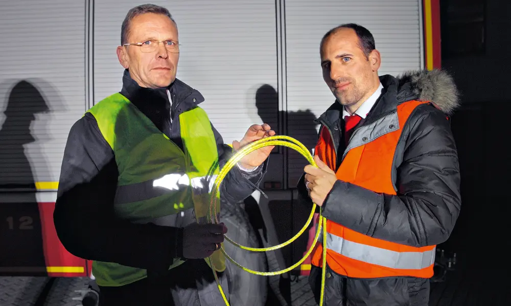 Marcel Poullie (rechts) and Dönges-Prokurist Klaus Trusheim