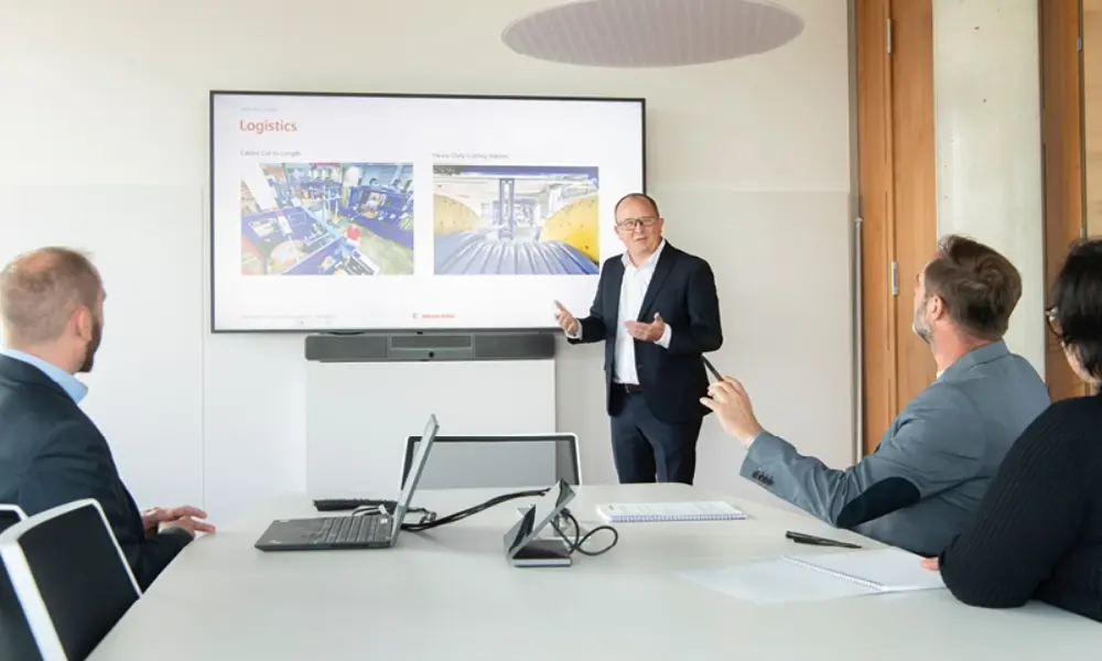 Markus Schöck und sein Team im Gespräch