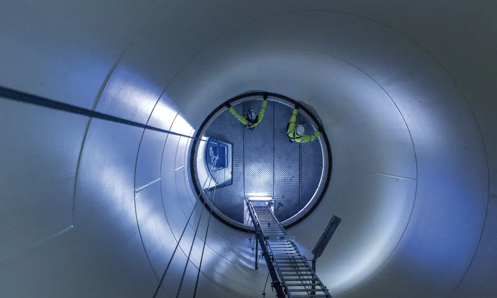 Inside of a wind turbine
