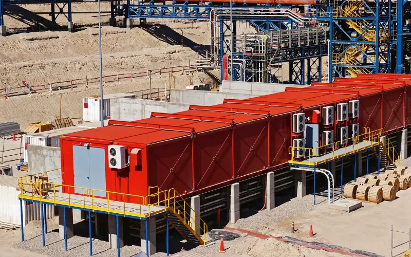 Container on the construction site