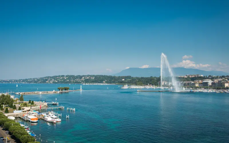 Fountain in Lake Geneva