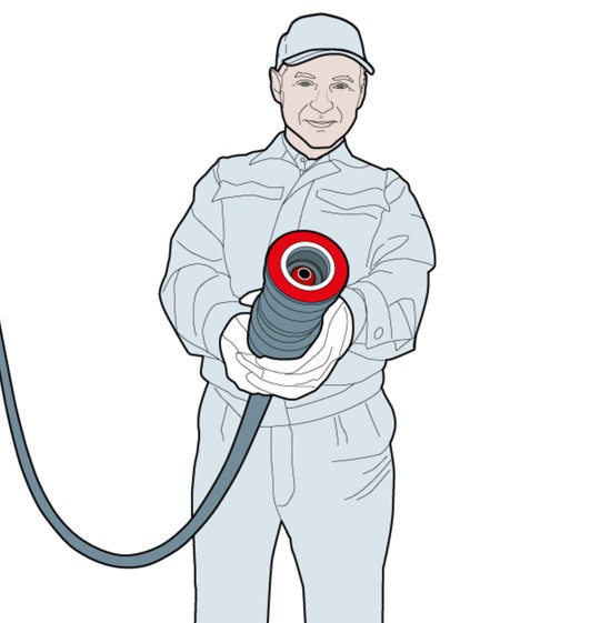 Illustration Tankstutze für Wasserstofffahrzeug