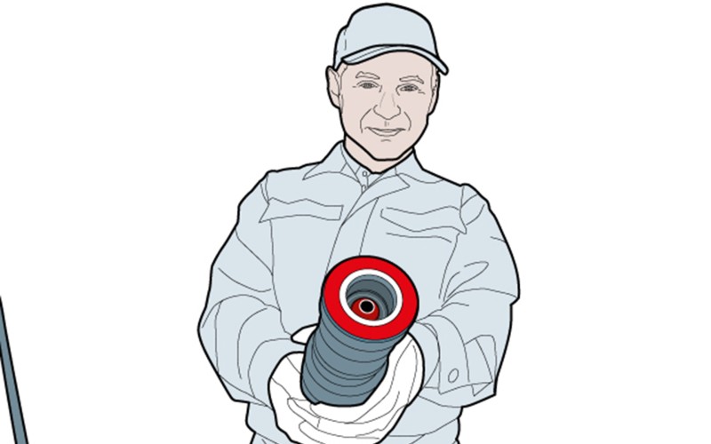 Man holding charging cable