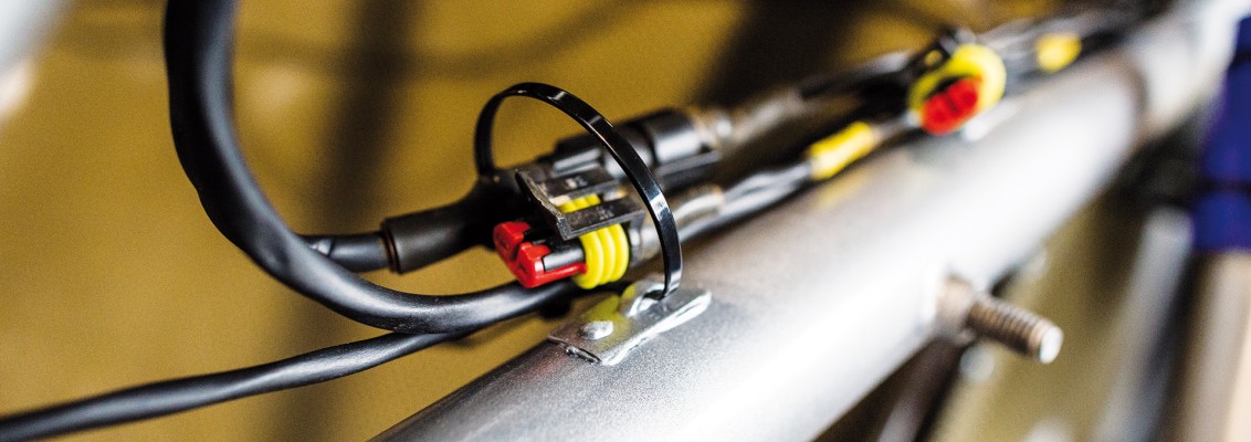 Kabelbinder in der Nahaufnahme