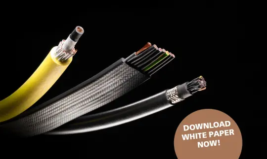 White Paper Drag Chain Cables