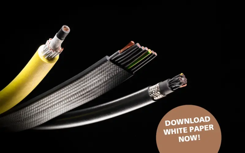 White Paper Drag Chain Cables